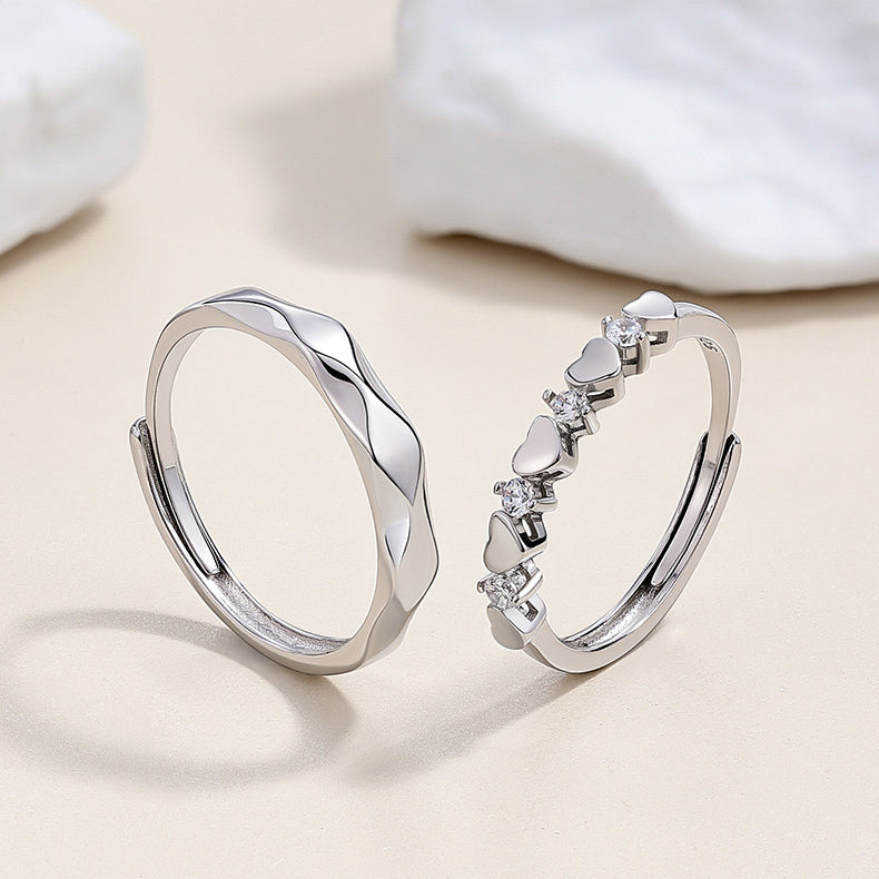 High-end light luxury design couple ring