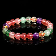 Minimalist Strawberry Quartz Bracelet