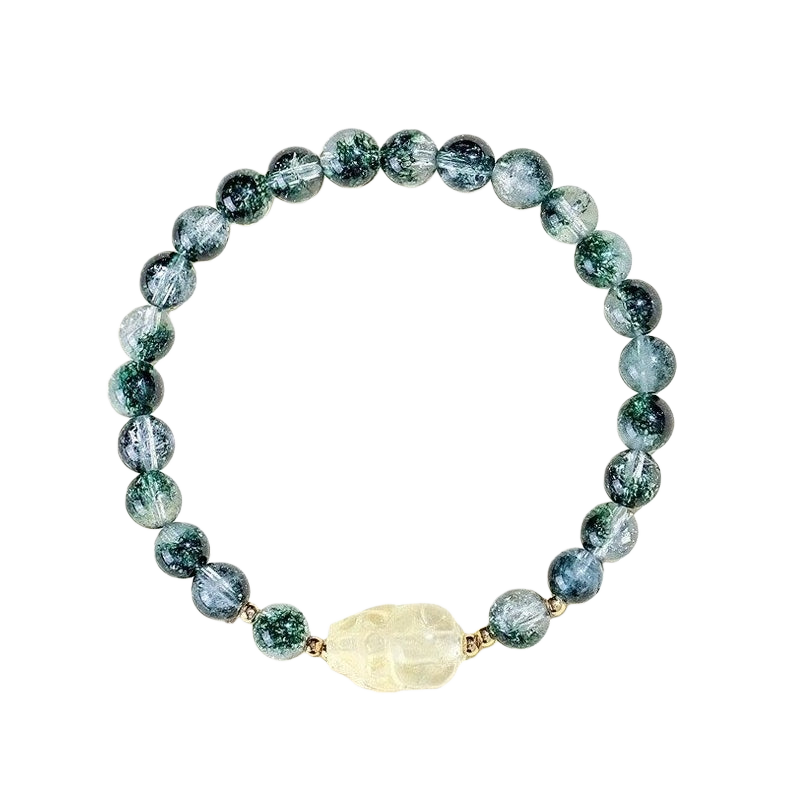 Wealth Guardian Green Phantom Quartz Bracelet