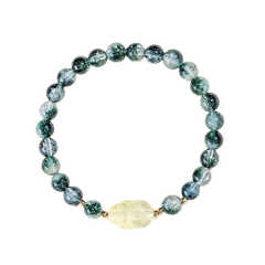 Wealth Guardian Green Phantom Quartz Bracelet