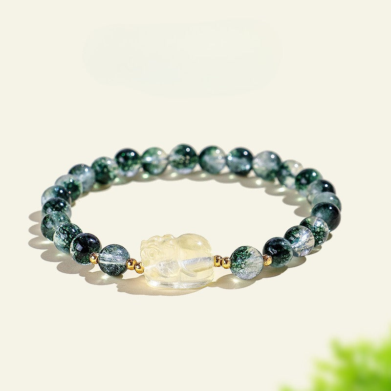 Wealth Guardian Green Phantom Quartz Bracelet