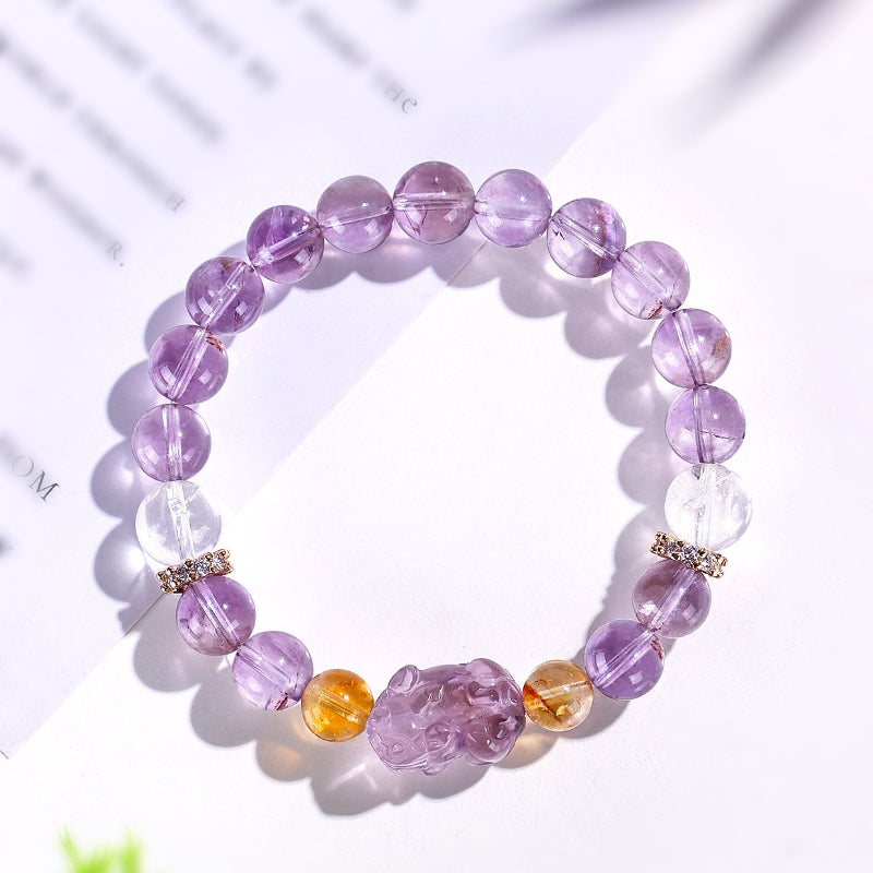 Bolivian Amethyst Beaded Bracelet