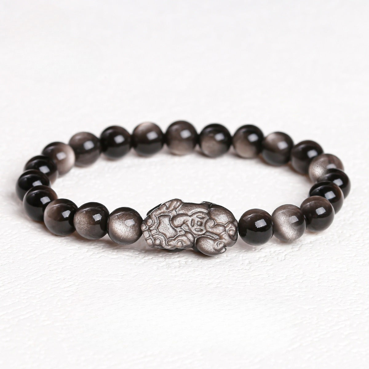 Natural Obsidian Pixiu Bracelet