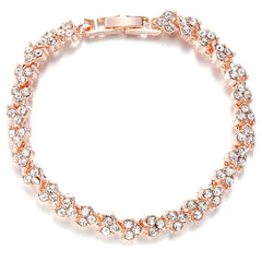 Diamond Silver Plated Tennis Bracelet