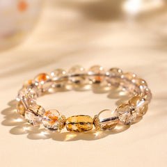 Black Golden Super Seven Crystal Bracelet