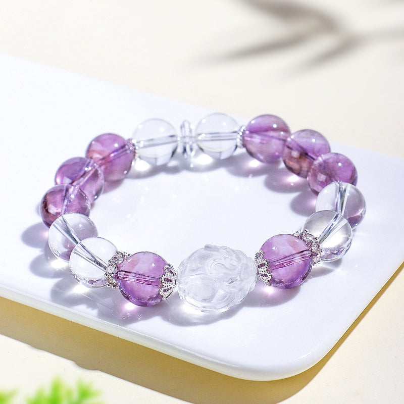 Natural Crystal Dragon Turtle Bracelet