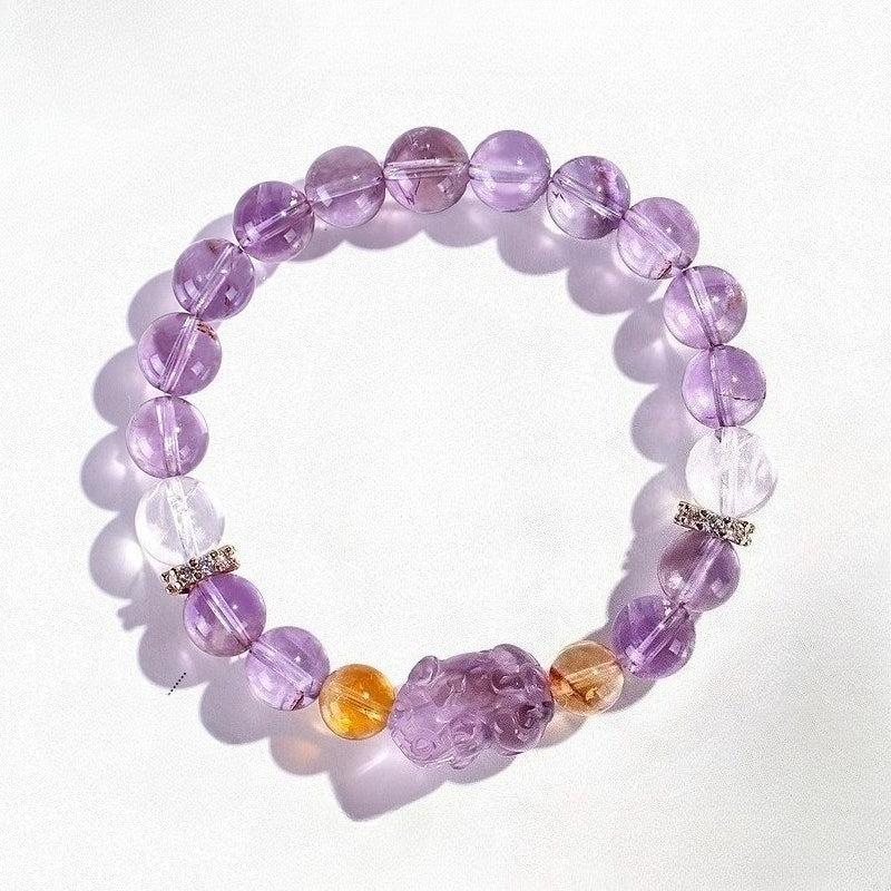 Bolivian Amethyst Beaded Bracelet