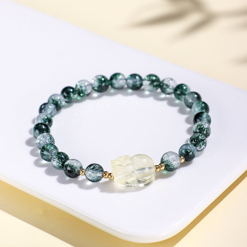 Wealth Guardian Green Phantom Quartz Bracelet