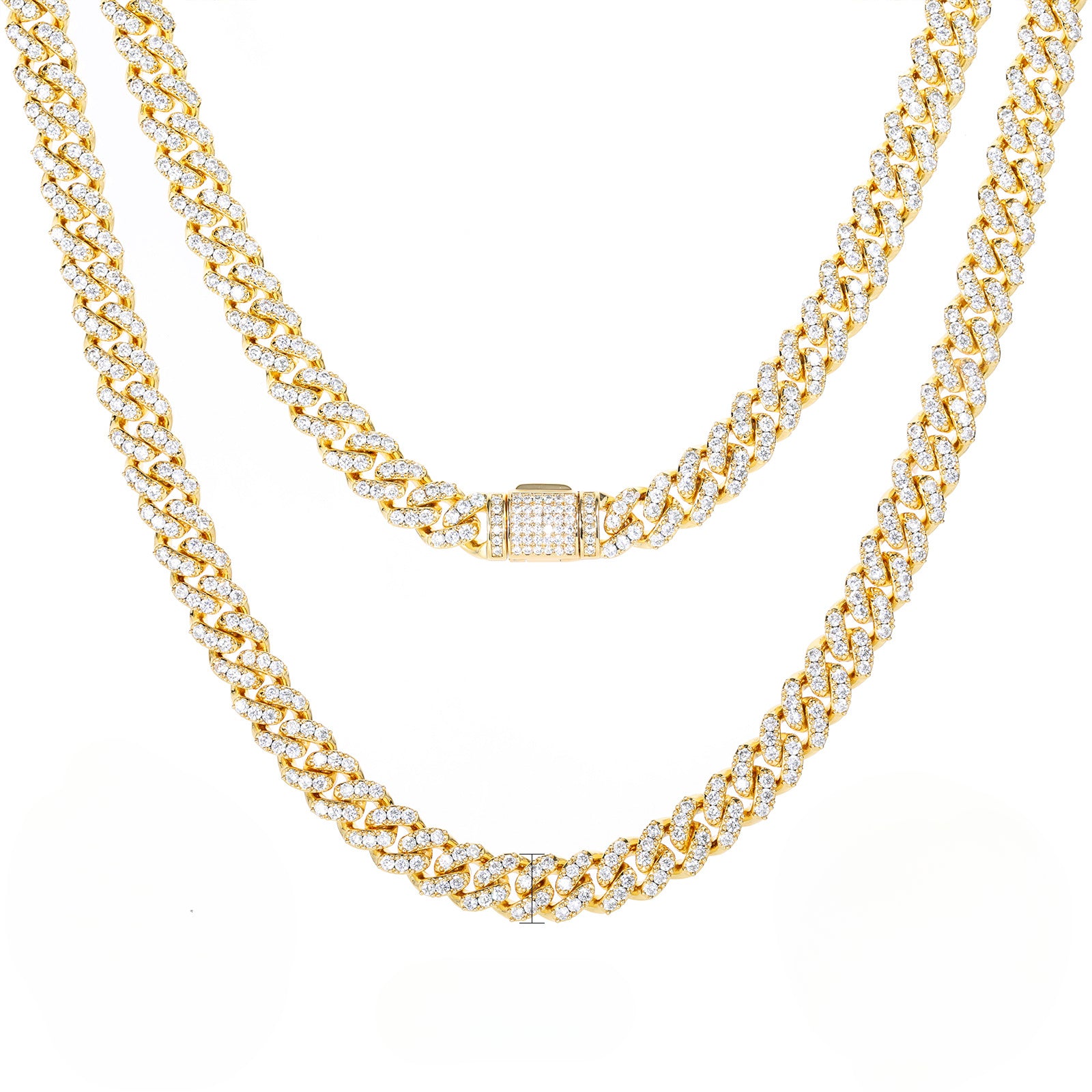 8mm Single Row Zircon Hip Hop Necklace