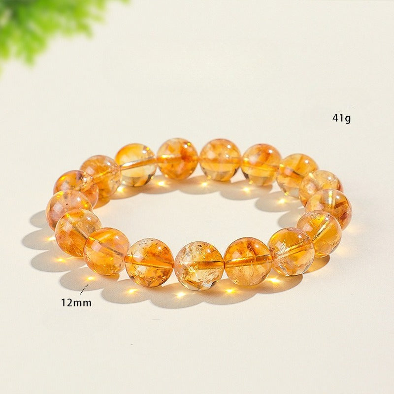 Stylish Natural Citrine Crystal Point Bracelet