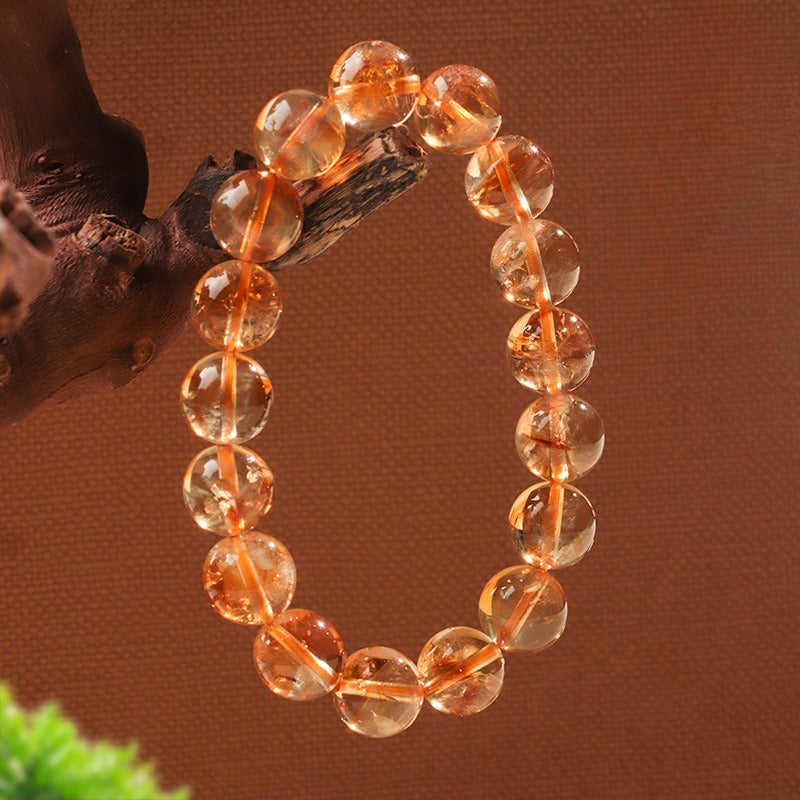 Stylish Natural Citrine Crystal Point Bracelet