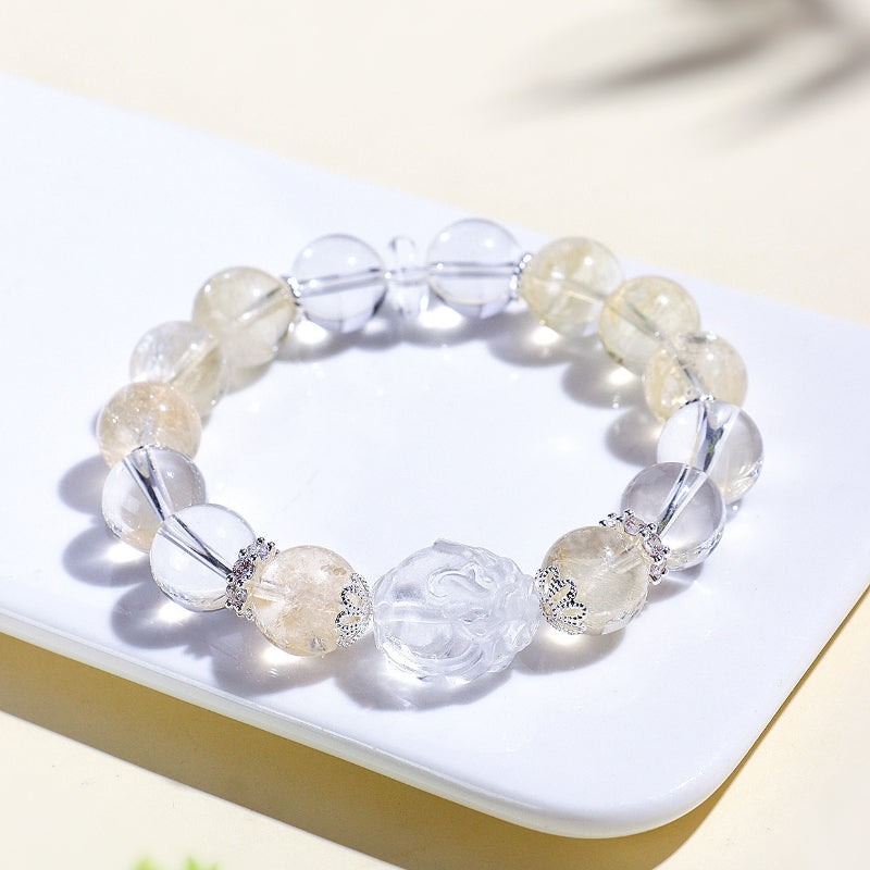 Natural Crystal Dragon Turtle Bracelet