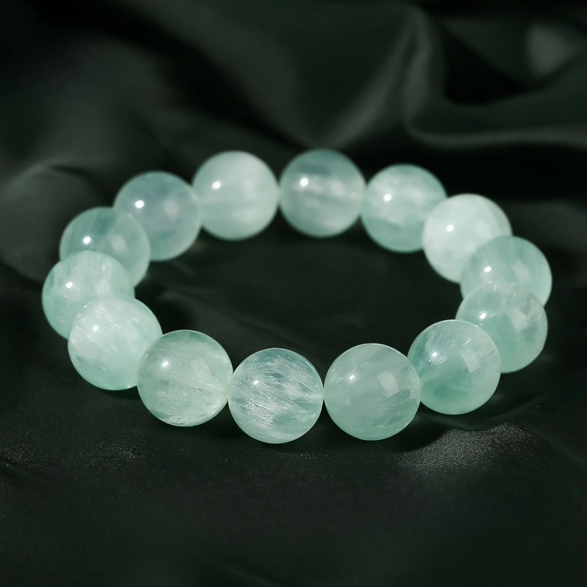 Mint Green Rutilated Quartz & Fluorite Bracelet