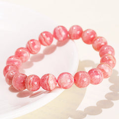 Delicate Rhodochrosite Bead Bracelet