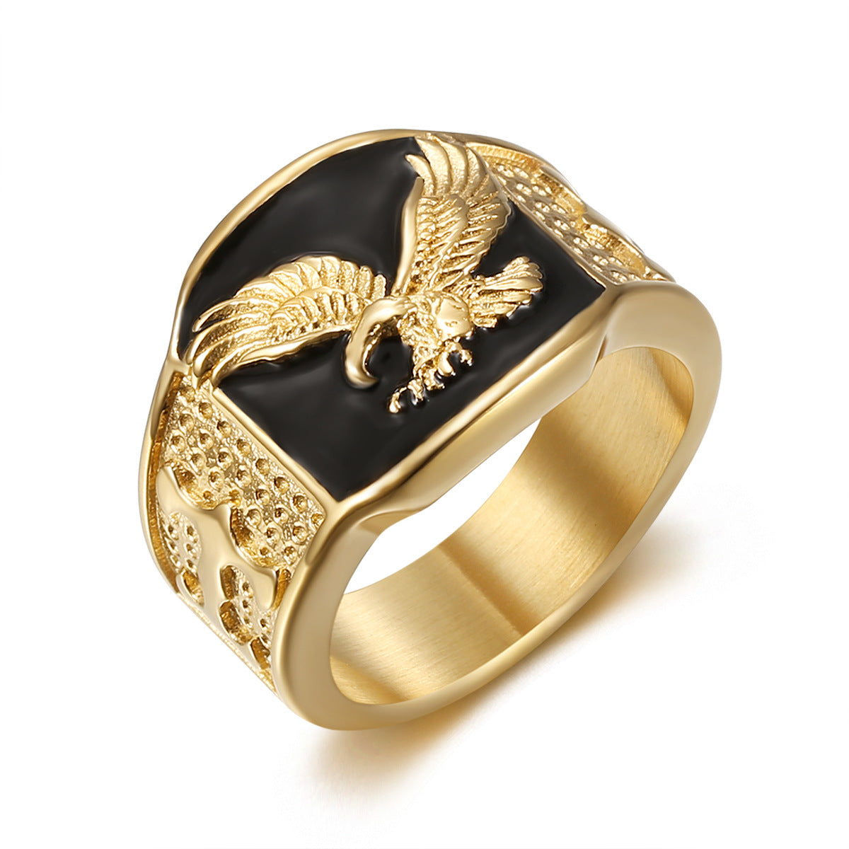 Spread Your Wings and Fly Eagle Domineering Men's Ring