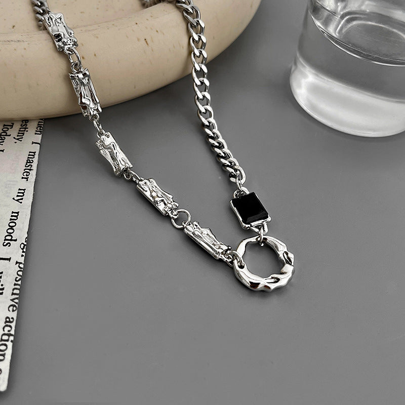 Titanium steel splicing men's necklace