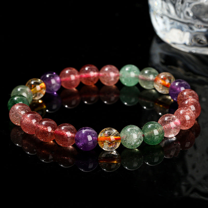 Minimalist Strawberry Quartz Bracelet
