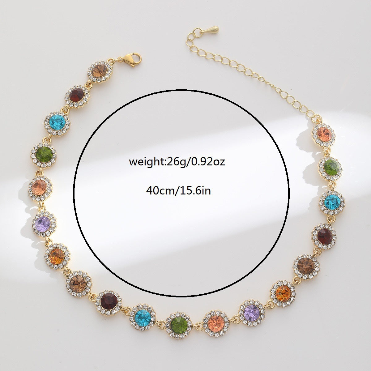 Colorful Rhinestone Vintage Necklace