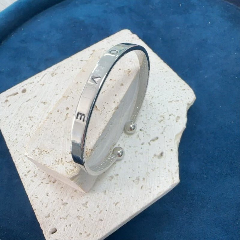 C-Type Minimalist Open Love Bracelet