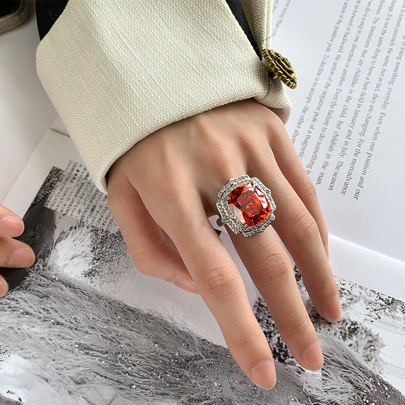 Bird’s Nest Cut Colorful Gemstone Ring