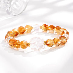 Natural Clear Quartz Nine-Tailed Fox Bracelet