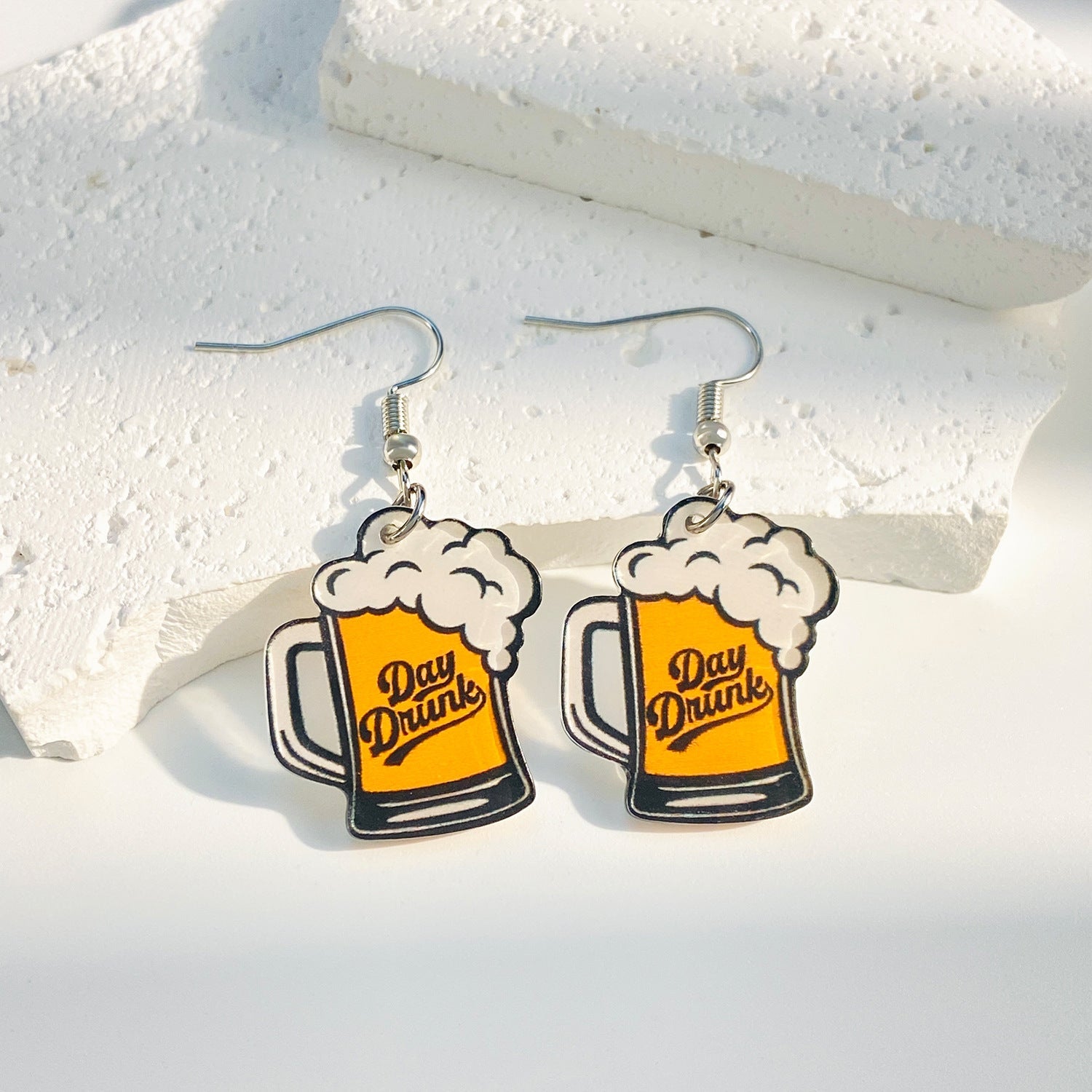 Beer Mug Simulation Earrings