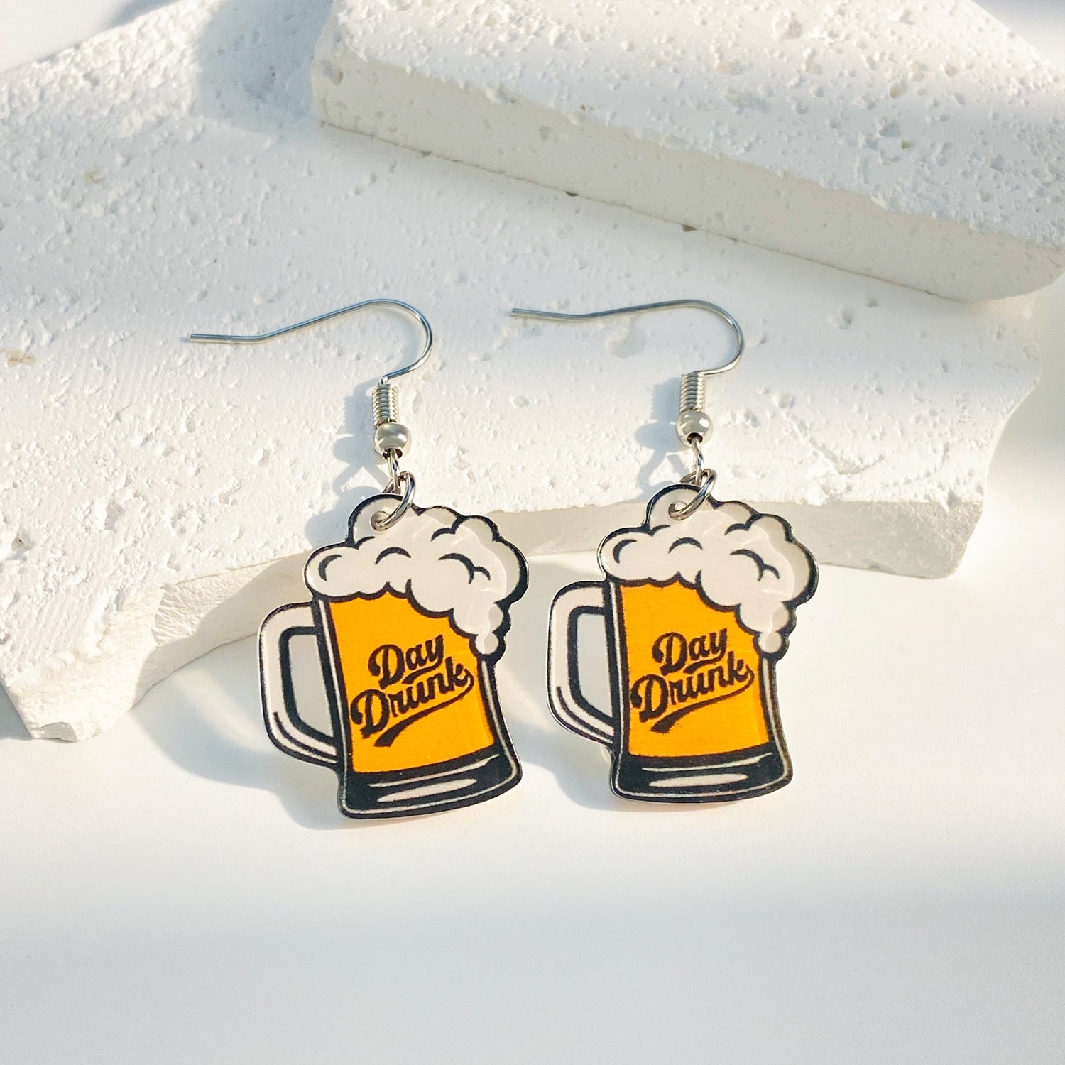 Simulation beer earrings