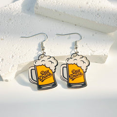 Beer Mug Simulation Earrings