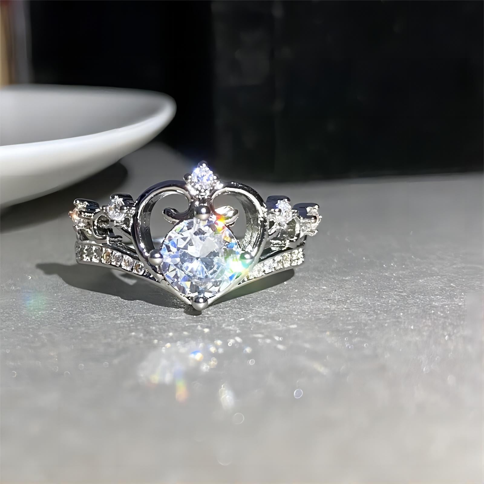 Crown Muse Miniature Fairy Diamond Ring