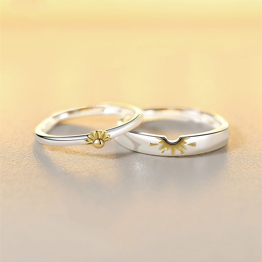 Sunflower couple ring