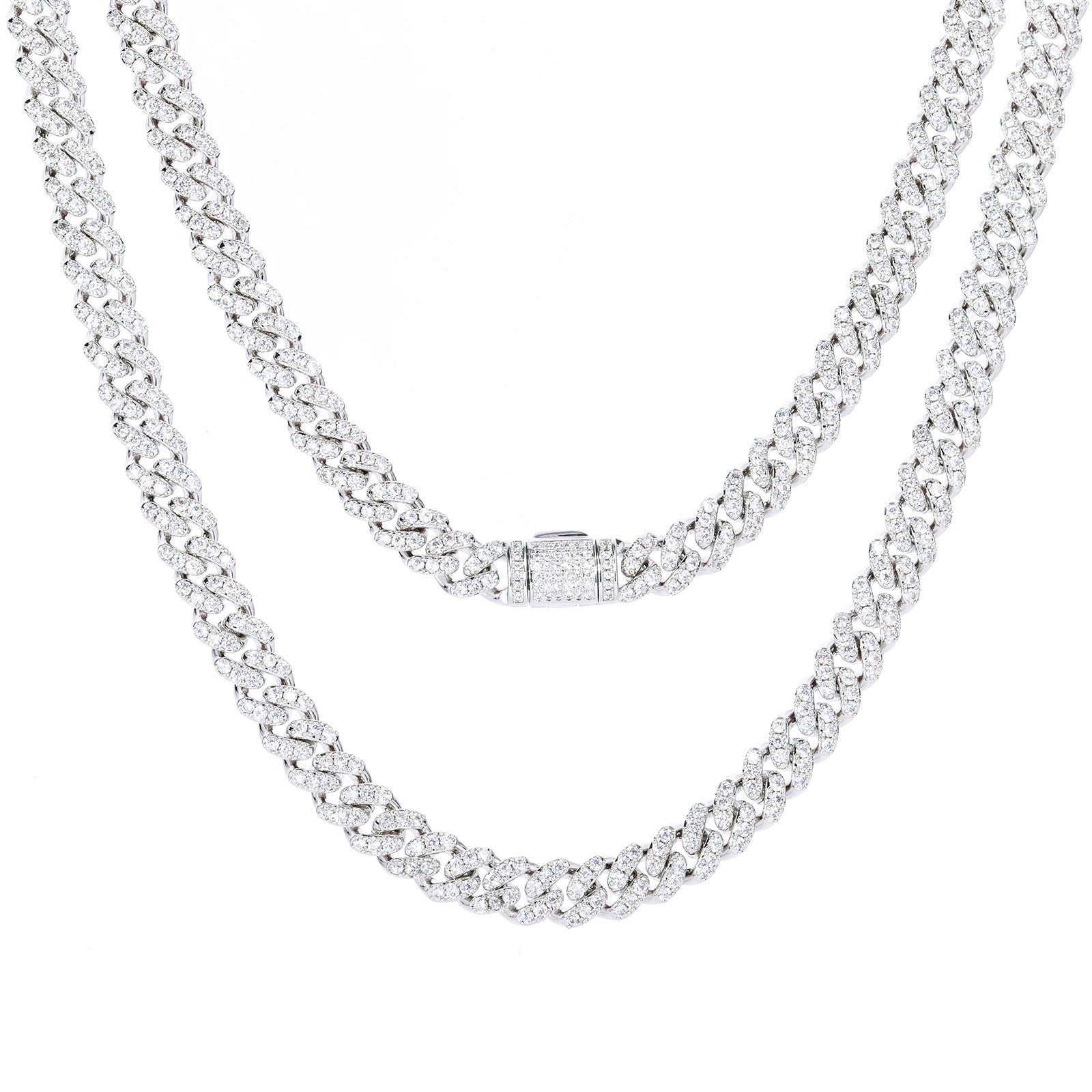 8mm Single Row Zircon Hip Hop Necklace