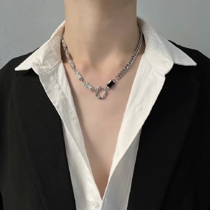 Titanium Steel Splicing Men's Necklace