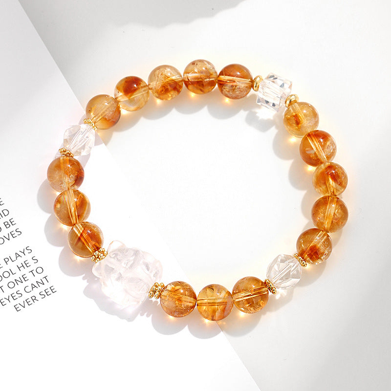 Natural Clear Quartz Nine-Tailed Fox Bracelet