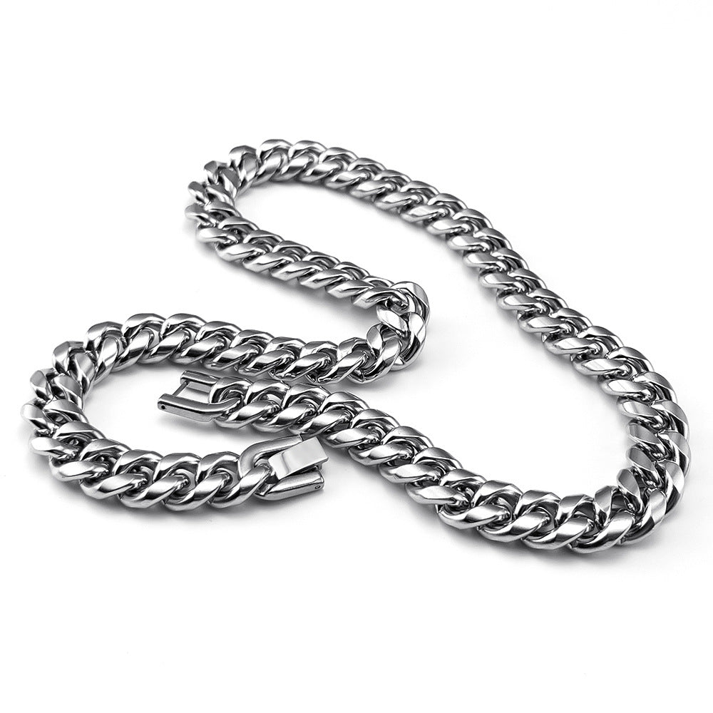 Titanium Steel Cuban Chain Necklace