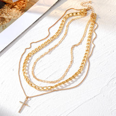Fashion Light Luxury Cross Pendant Necklace