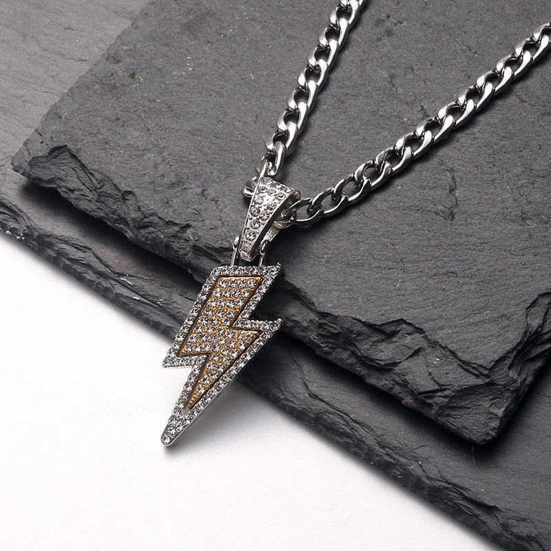 Personalized Lightning Men's Necklace