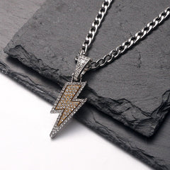 Personalized Lightning Men's Necklace
