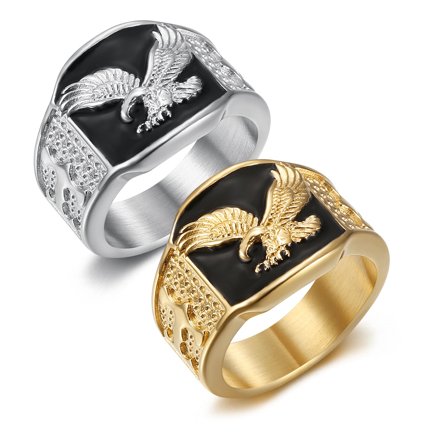 Spread Your Wings and Fly Eagle Domineering Men's Ring