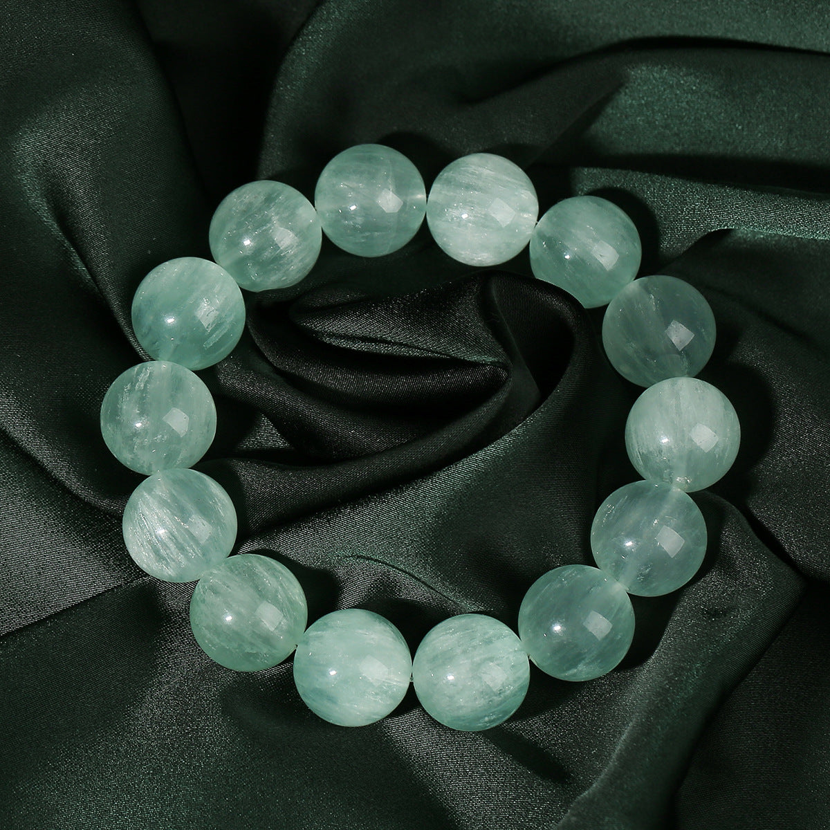 Mint Green Rutilated Quartz & Fluorite Bracelet
