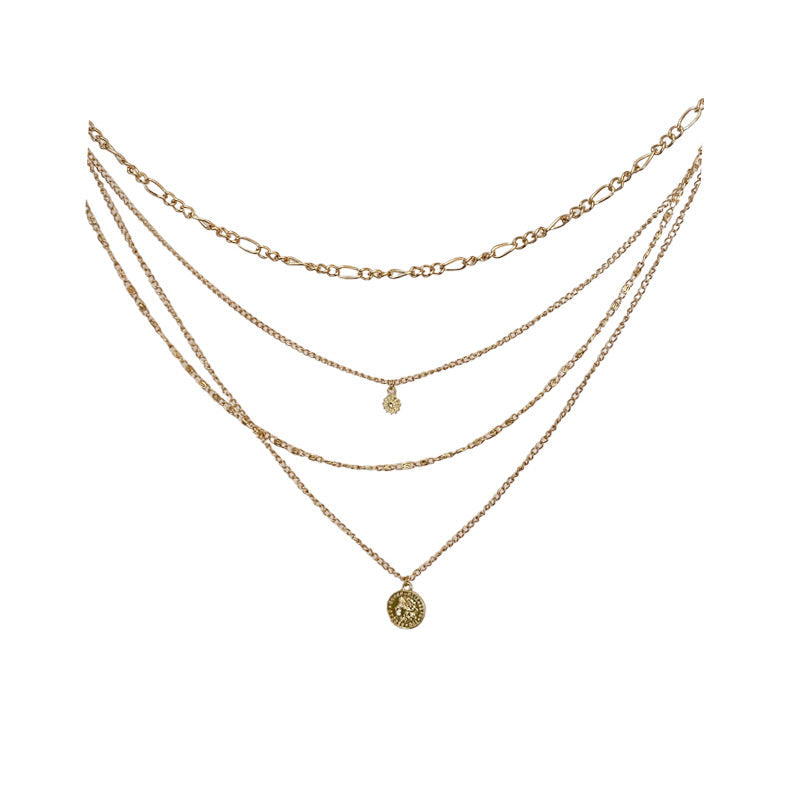 Simple Metal Portrait Coin Necklace