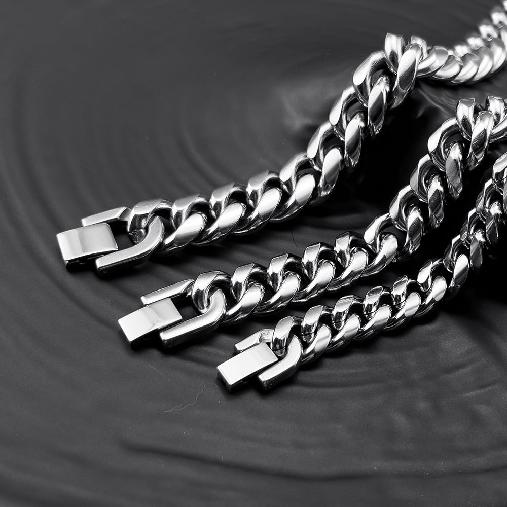 Titanium Steel Cuban Chain Necklace