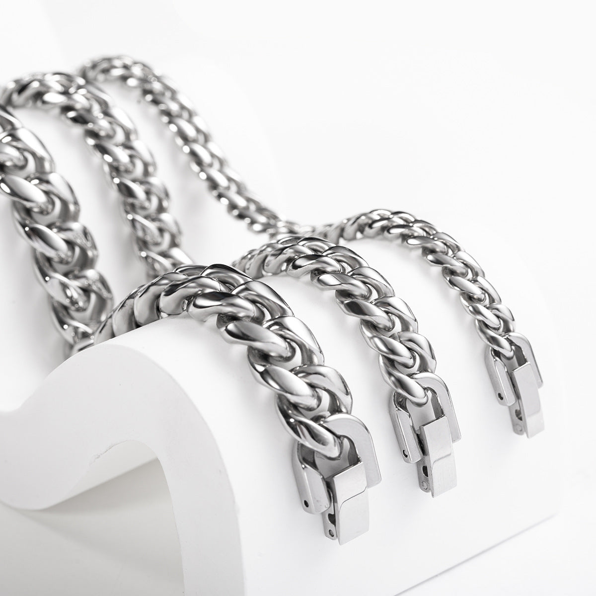 Titanium Steel Cuban Chain Necklace