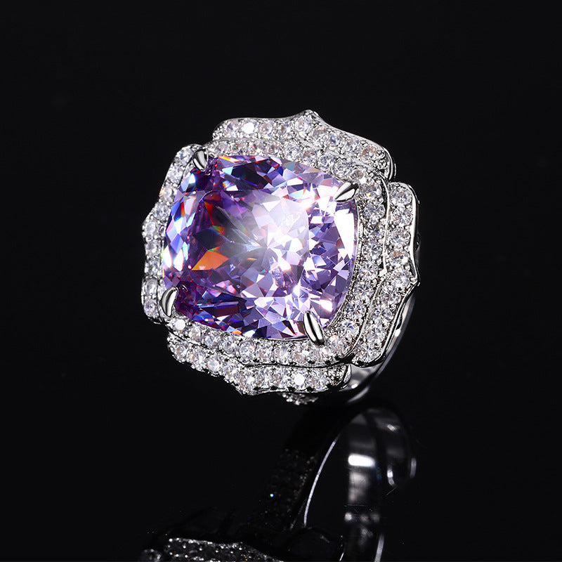 Bird’s Nest Cut Colorful Gemstone Ring