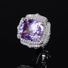Bird’s Nest Cut Colorful Gemstone Ring