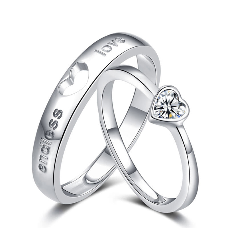 Forever Together Hollow Love Couple Ring