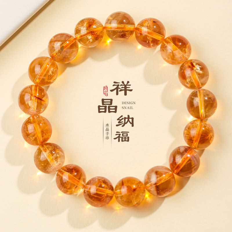 Stylish Natural Citrine Crystal Point Bracelet