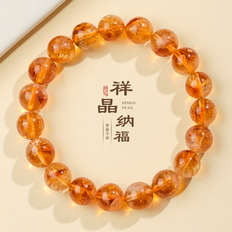 Stylish Natural Citrine Crystal Point Bracelet