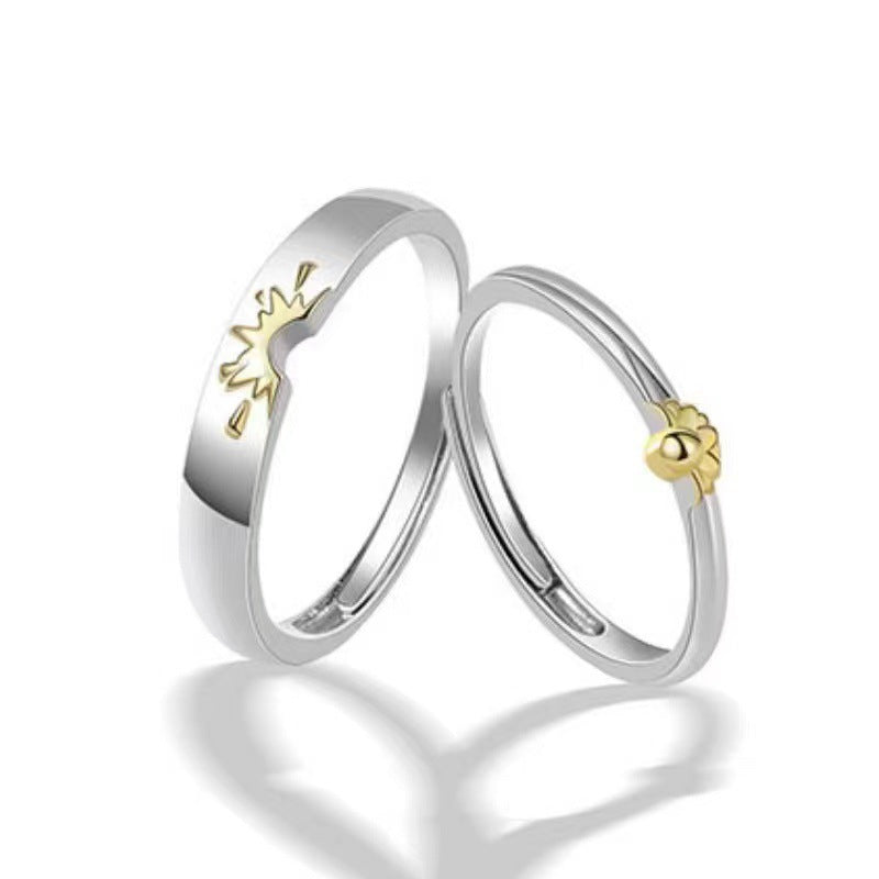 Sunflower couple ring