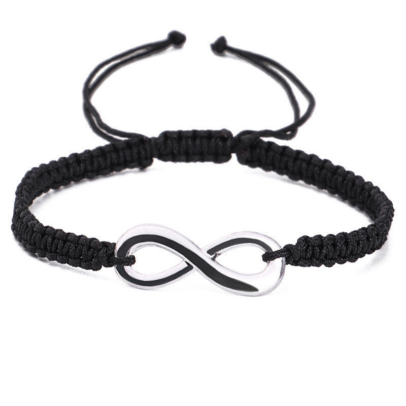imple 8-Character Braided Adjustable Bracelet