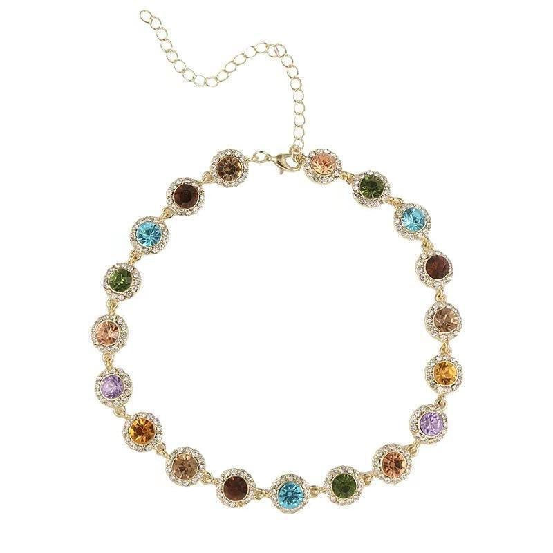 Colorful Rhinestone Vintage Necklace